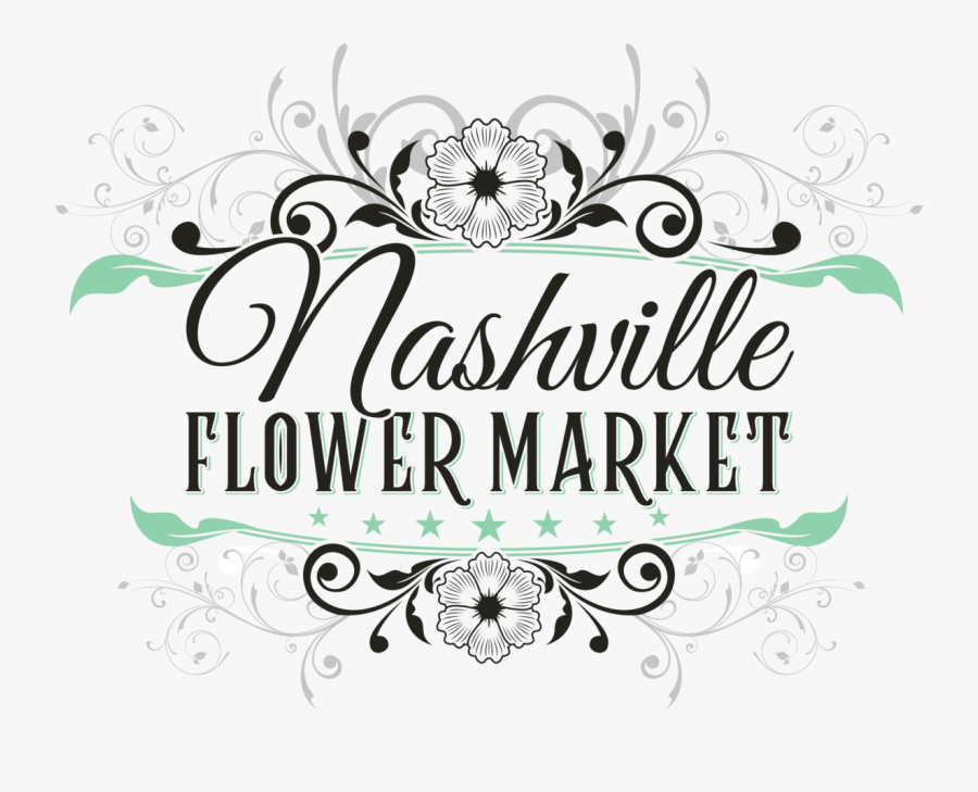 Nashville Flower Market Logo, Transparent Clipart