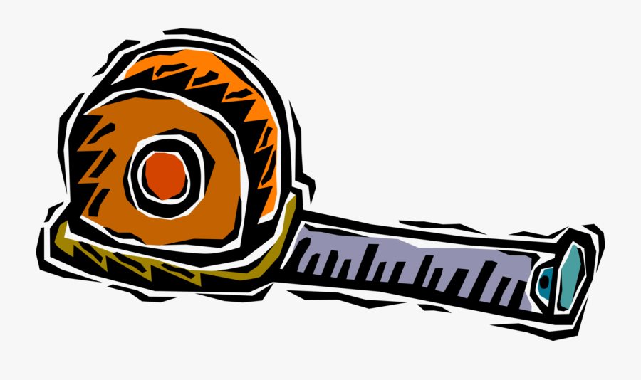 Vector Illustration Of Tape Measure Or Measuring Tape, Transparent Clipart