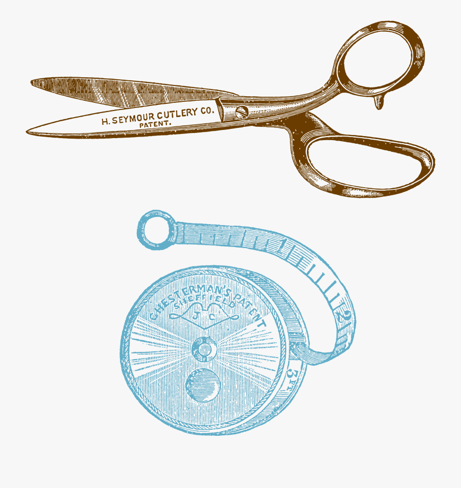 Vintage Sewing Oh So - Sewing Scissors Vector Png, Transparent Clipart