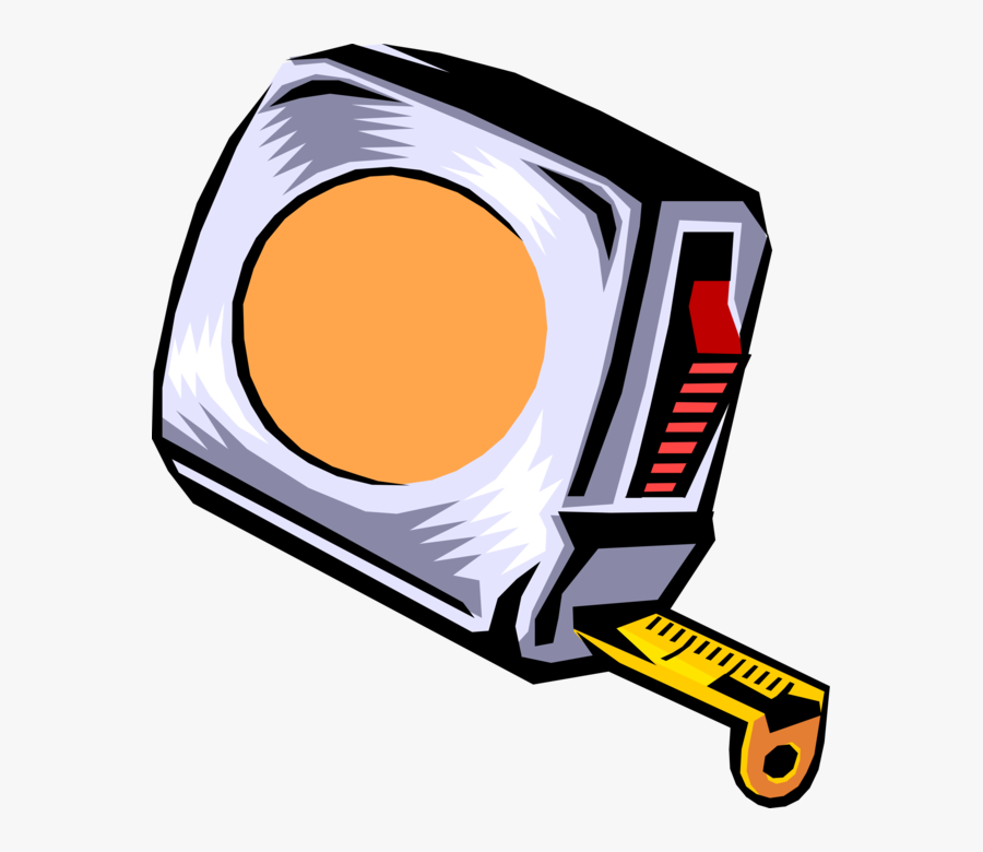 Vector Illustration Of Tape Measure Or Measuring Tape - Trena Vetor Png, Transparent Clipart