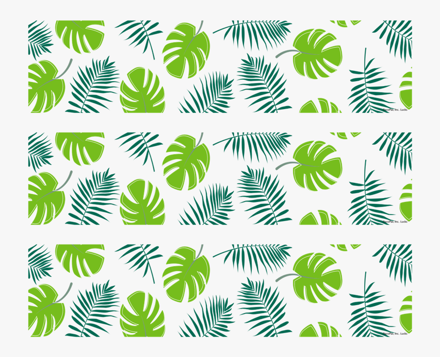 Photocake Edible Cake Banding - Tropical Leaves Cake Wrap, Transparent Clipart