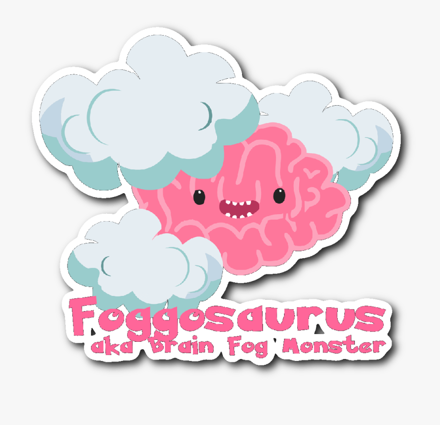 Brain Fog Monster Sticker, Transparent Clipart