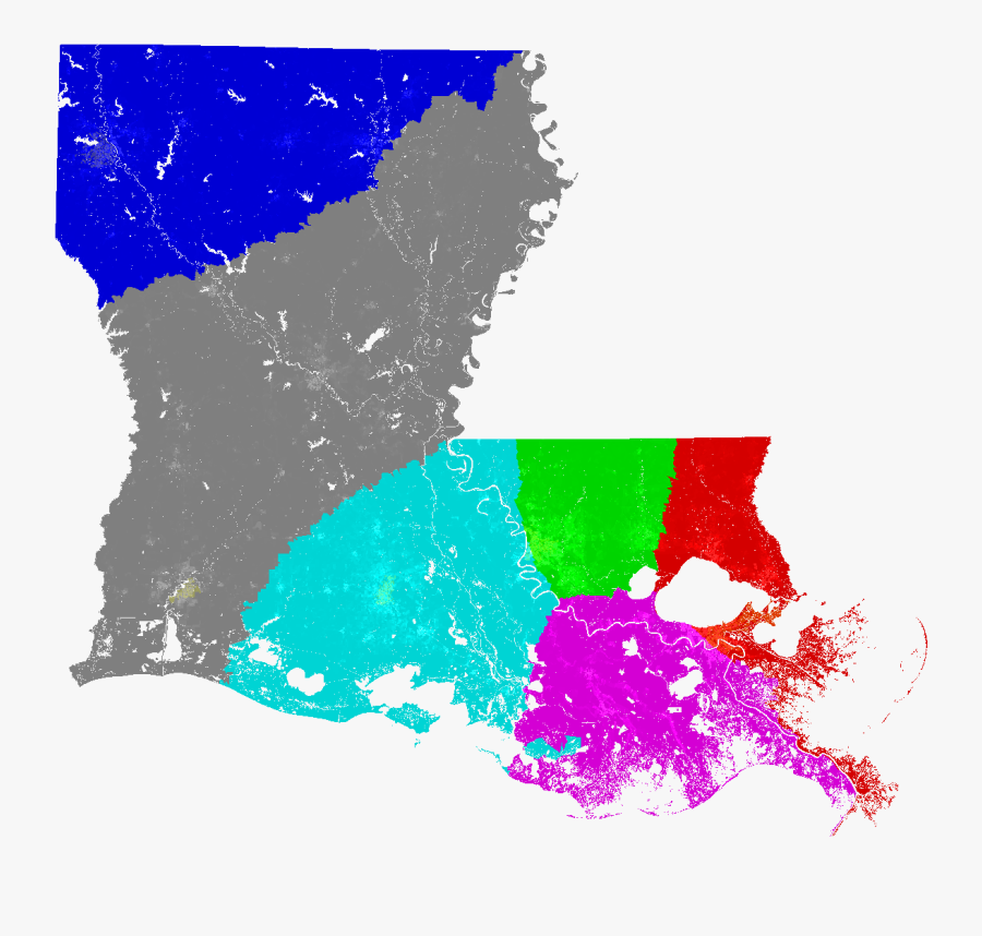 Louisiana State Map, Transparent Clipart