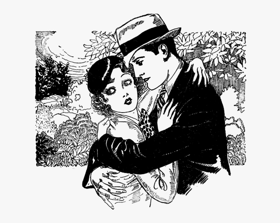 1920s Love Art, Transparent Clipart