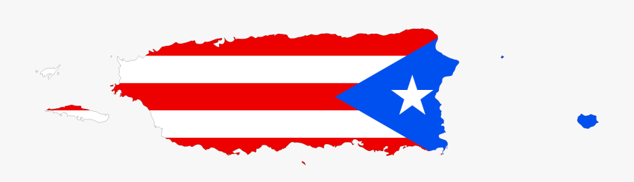Puerto Rico Map Flag, Transparent Clipart