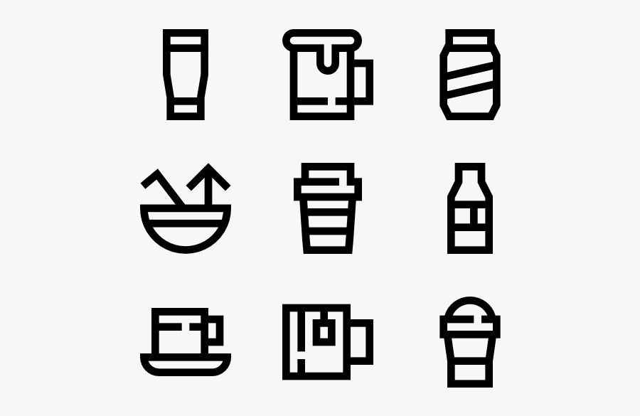 Drinks - Glass Icons, Transparent Clipart