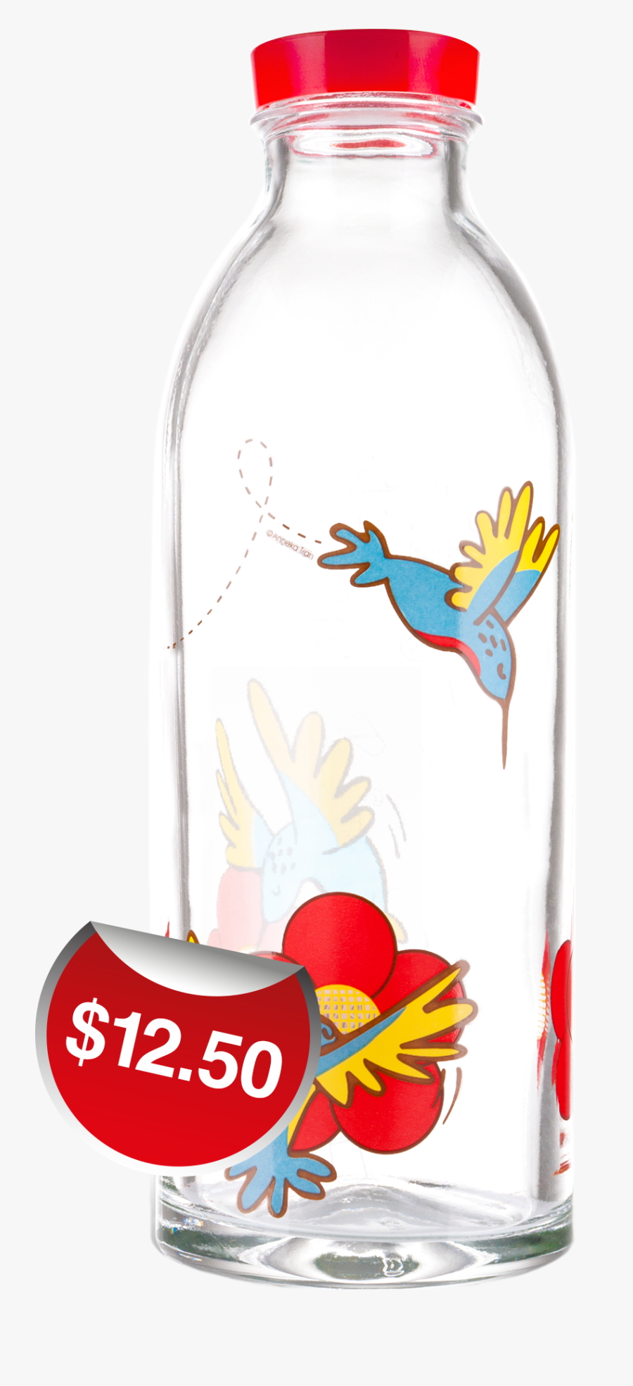 Hummingbird Classic Water Bottle - Cool Glass Water Bottle Designs, Transparent Clipart