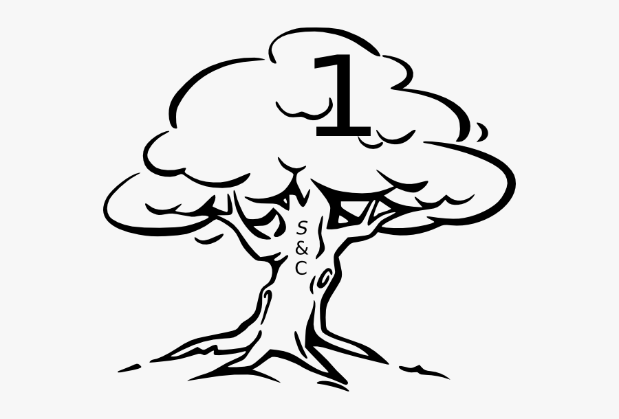Tree Black And White, Transparent Clipart