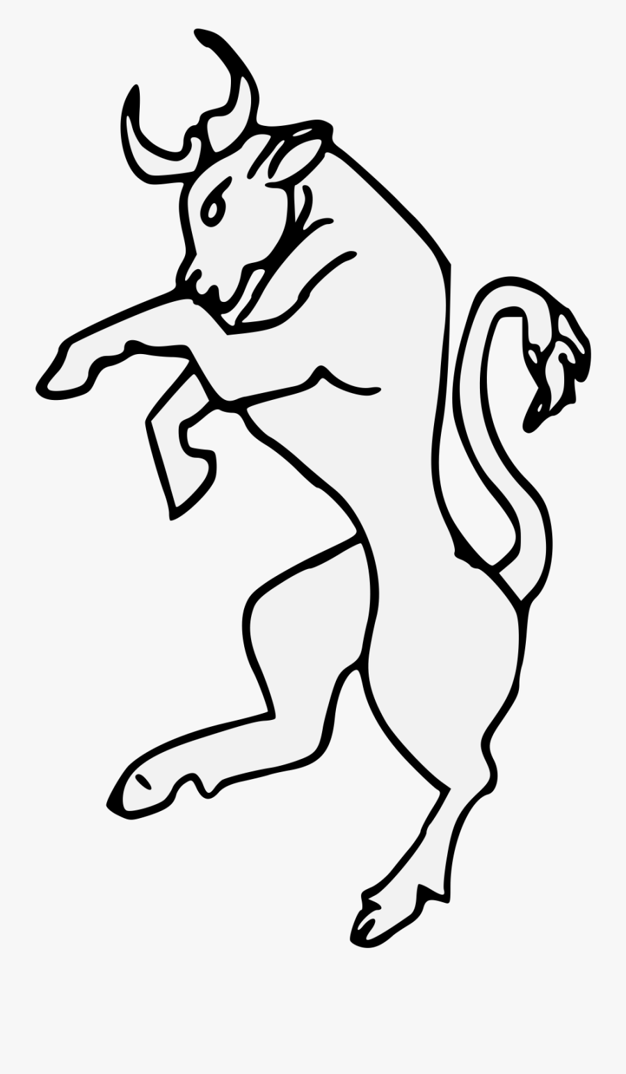 Bull Rampant Png Clipart , Png Download - Rampant Bull Vector Png, Transparent Clipart