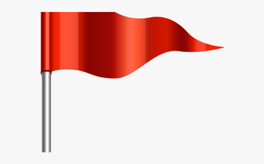 Red Flag Picture, Transparent Clipart
