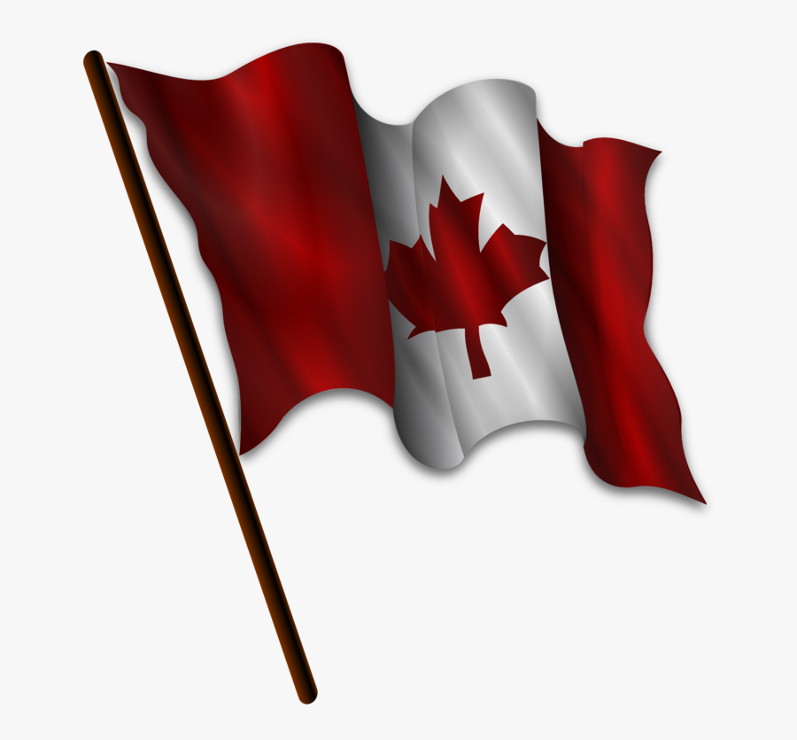 Canada Flag Waving Vector, Transparent Clipart