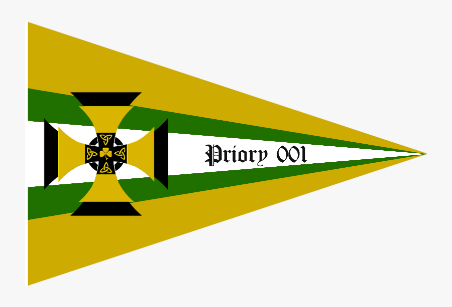 Celtic Cross Templar Knight Priory Pennant Clipart - Graphic Design, Transparent Clipart