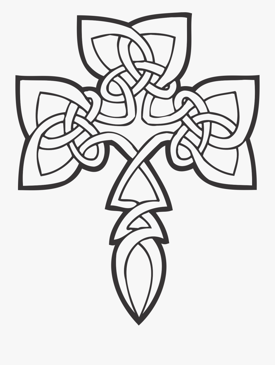 Transparent Cross Vector Png - Coloring Pages Celtic Cross, Transparent Clipart