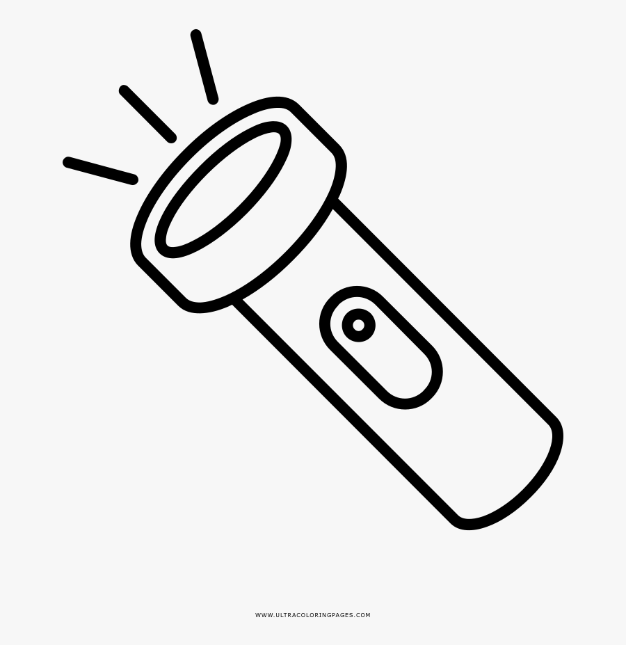 Flashlight Coloring Page Line Art Free Transparent Clipart ClipartKey