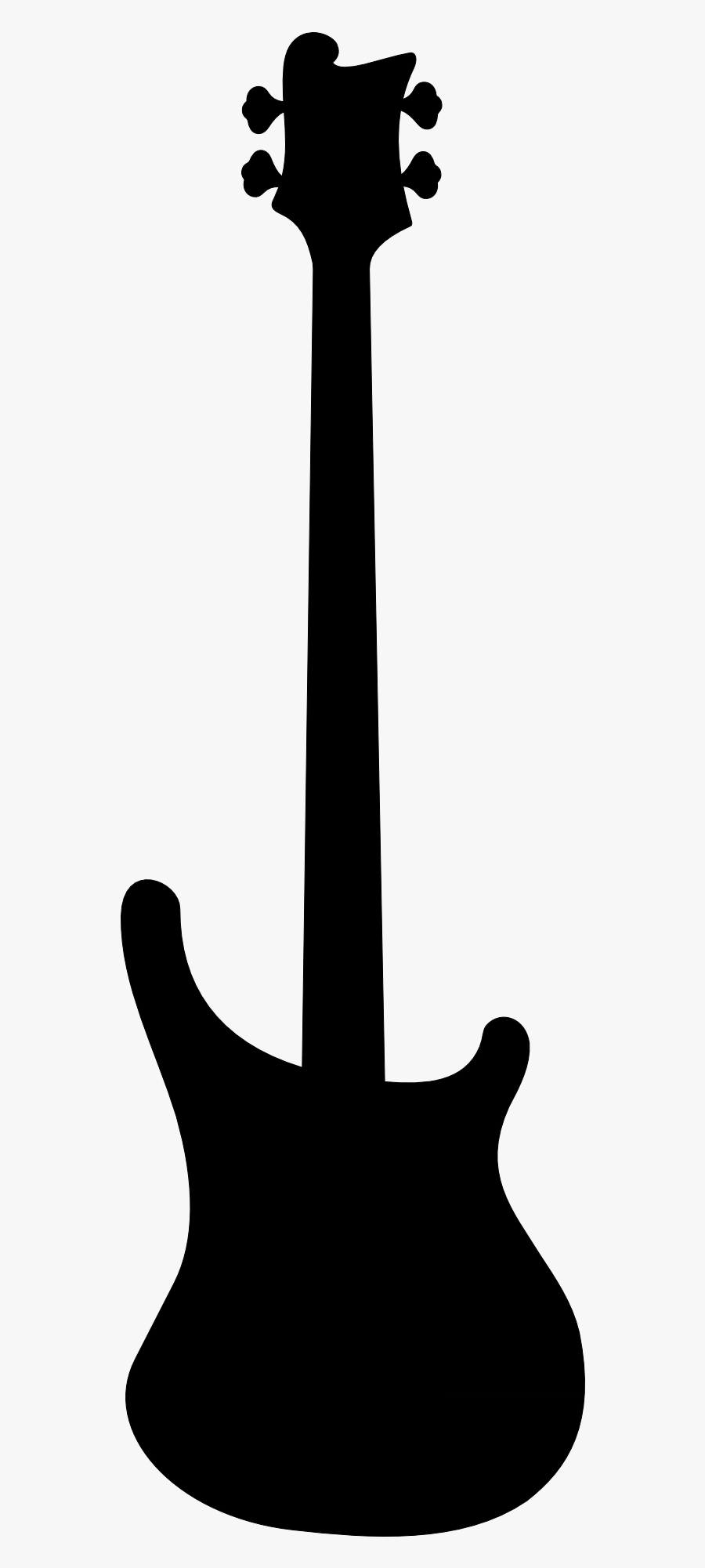 Bass Guitar Silhouette Png, Transparent Clipart