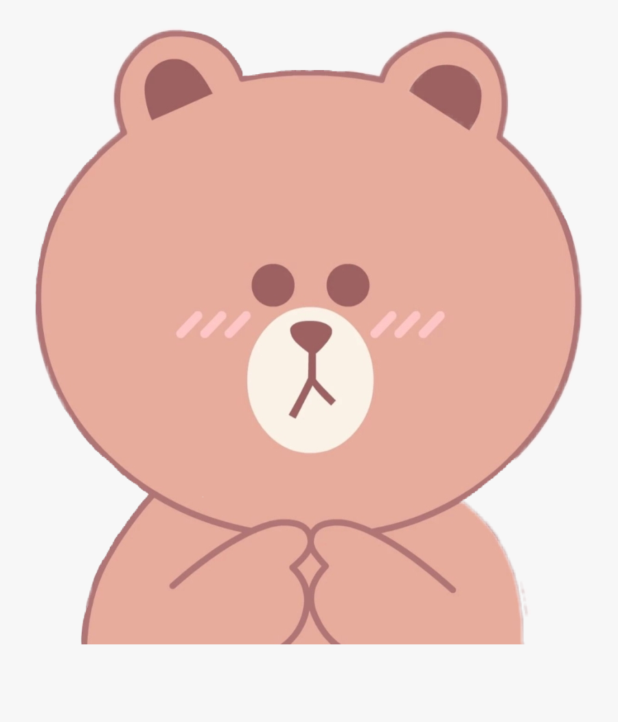 #bear #cute #shy #kawaii #korea #japan #twice #brown - Kawaii Korean, Transparent Clipart