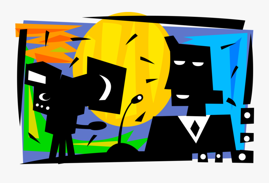 Vector Illustration Of Television Tv Broadcast With - Graphic Design, Transparent Clipart