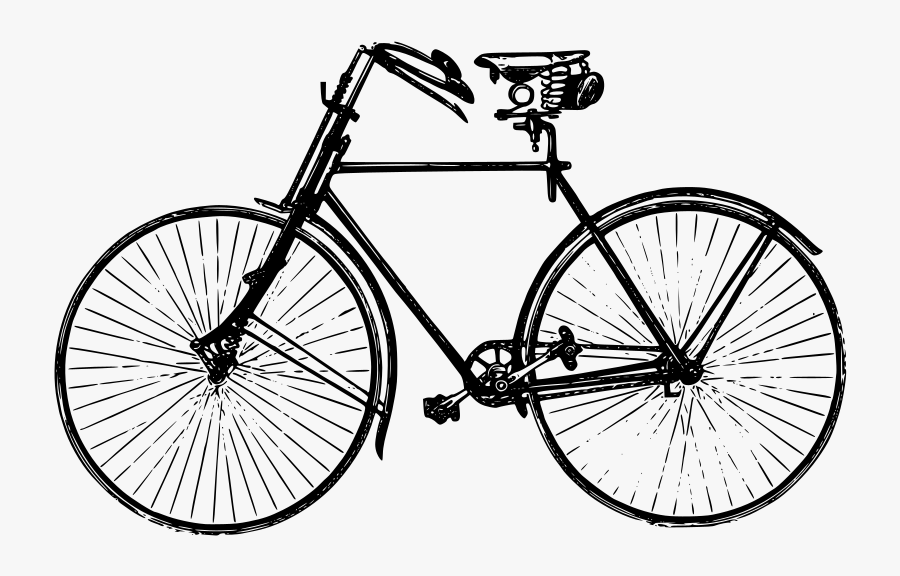 Old Fashioned Bicycle, Transparent Clipart