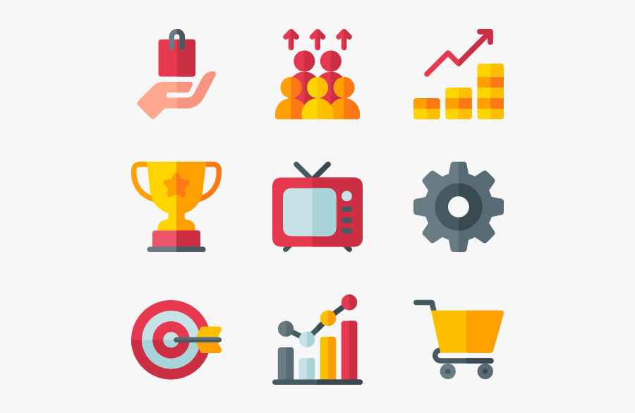 Marketing & Growth - Flat Growth Icon, Transparent Clipart
