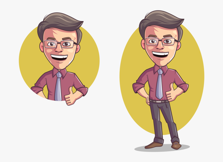 Business Man Mascot Corporate Branding Business Mascot - Mascot Man Vector, Transparent Clipart
