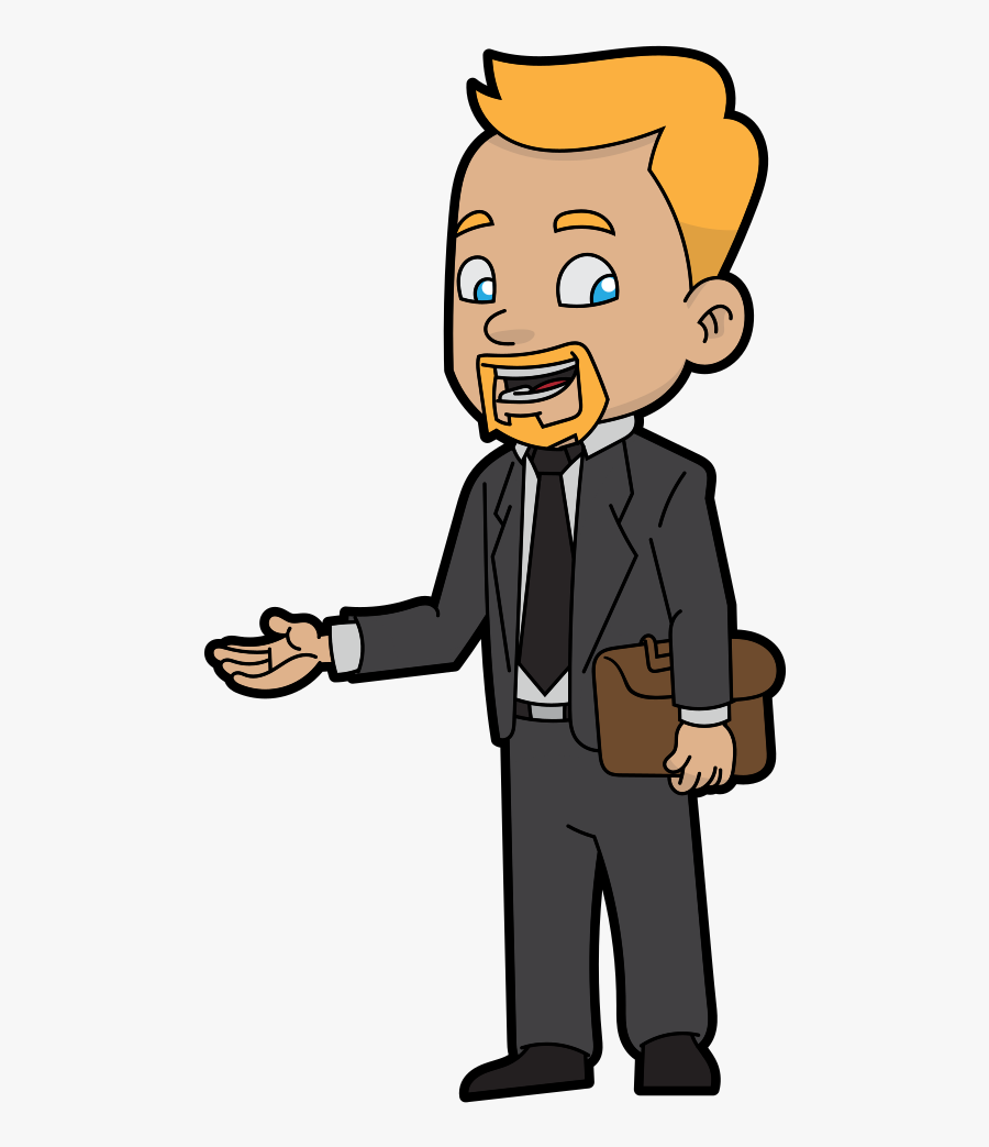 Cartoon White Collar Job, Transparent Clipart
