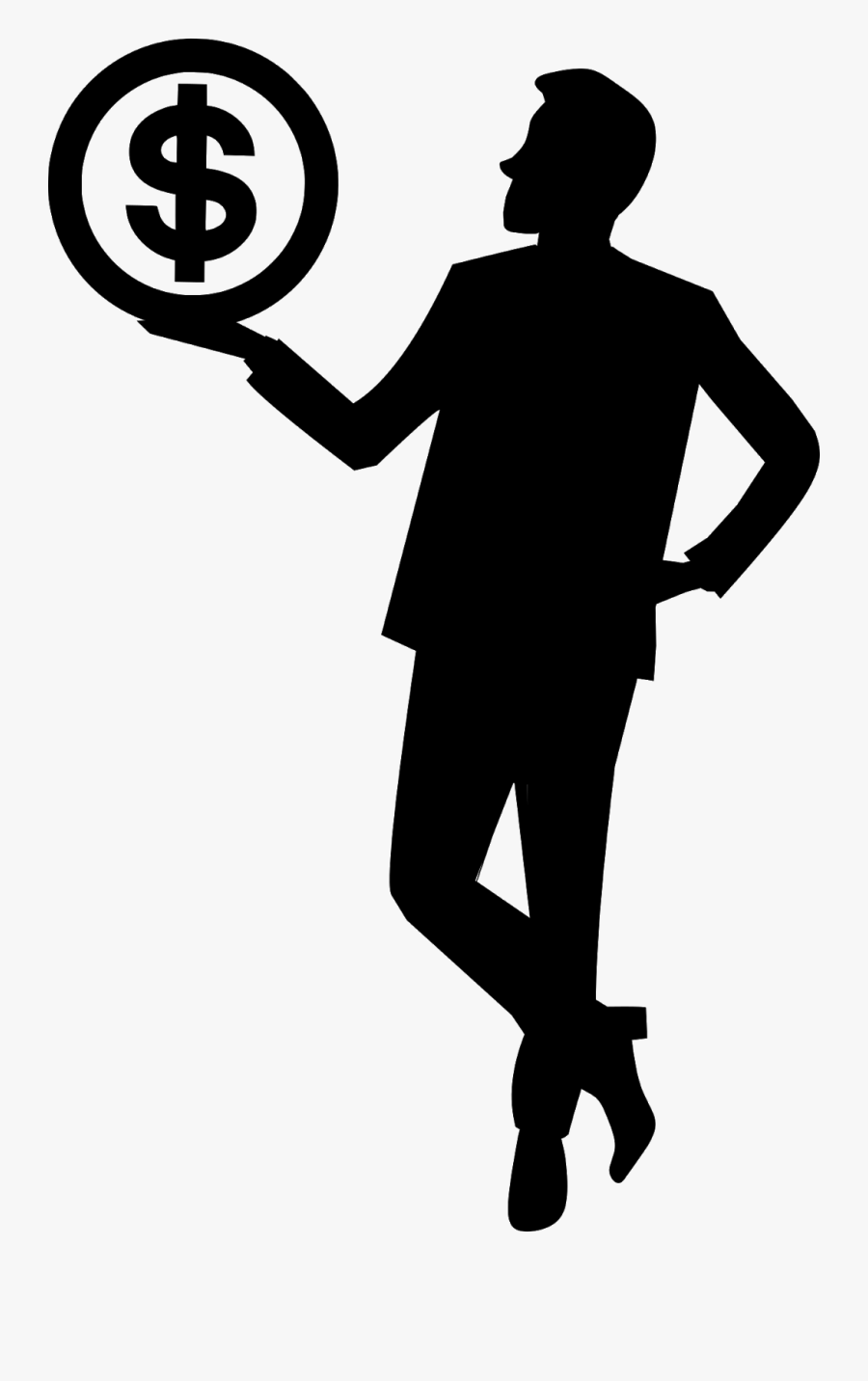 Businessman, Achievement, Bank, Silhouette, Banknotes, - Businessman