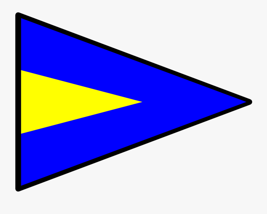 Signal Flag Alt 1st - Triangle Nautical Flags Clip Art, Transparent Clipart
