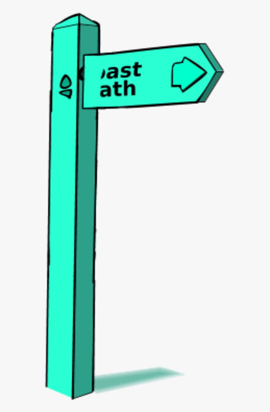 Wooden Sign Post - Footpath Sign Clipart, Transparent Clipart