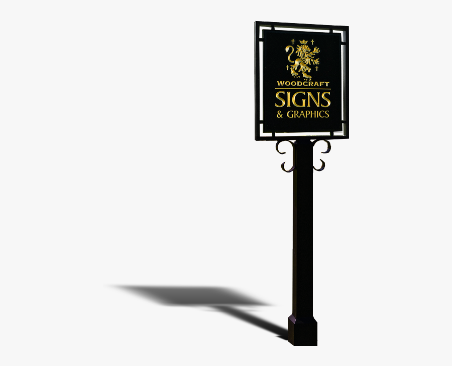Woodcraft Sign Shoppe Of Richmond, Va - Iron Post Sign, Transparent Clipart