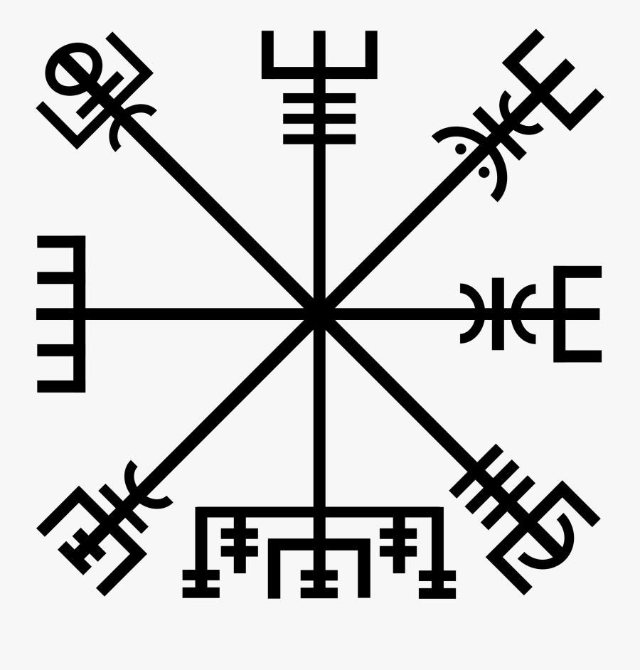 Vegvísir - Icelandic Symbols, Transparent Clipart