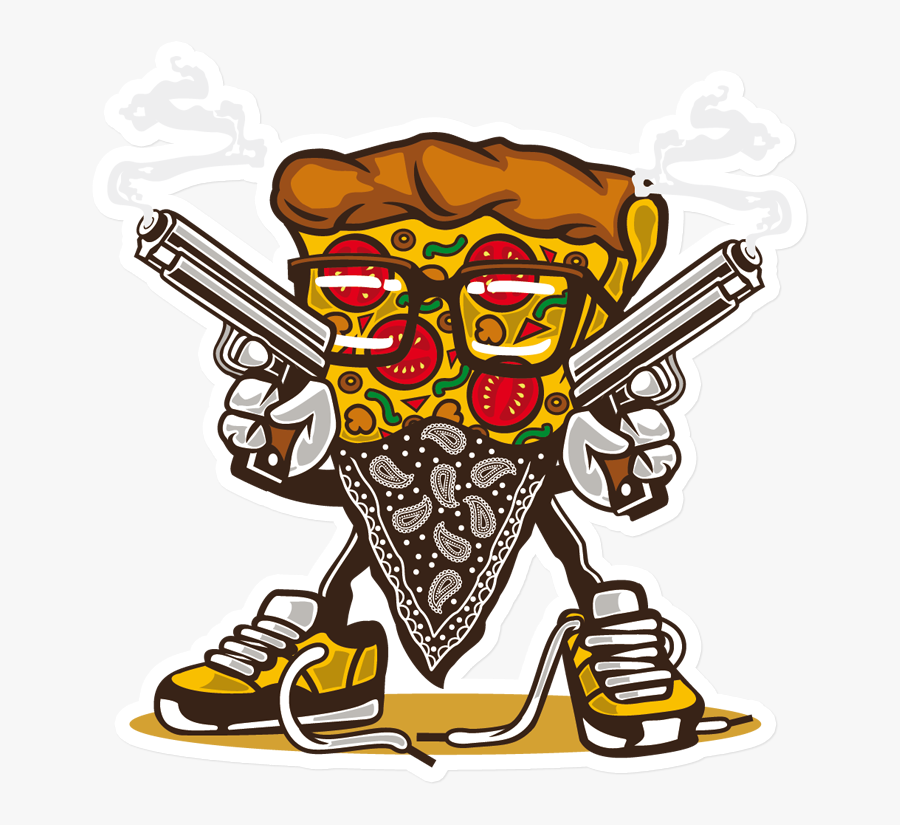 Gangster Pizza, Transparent Clipart