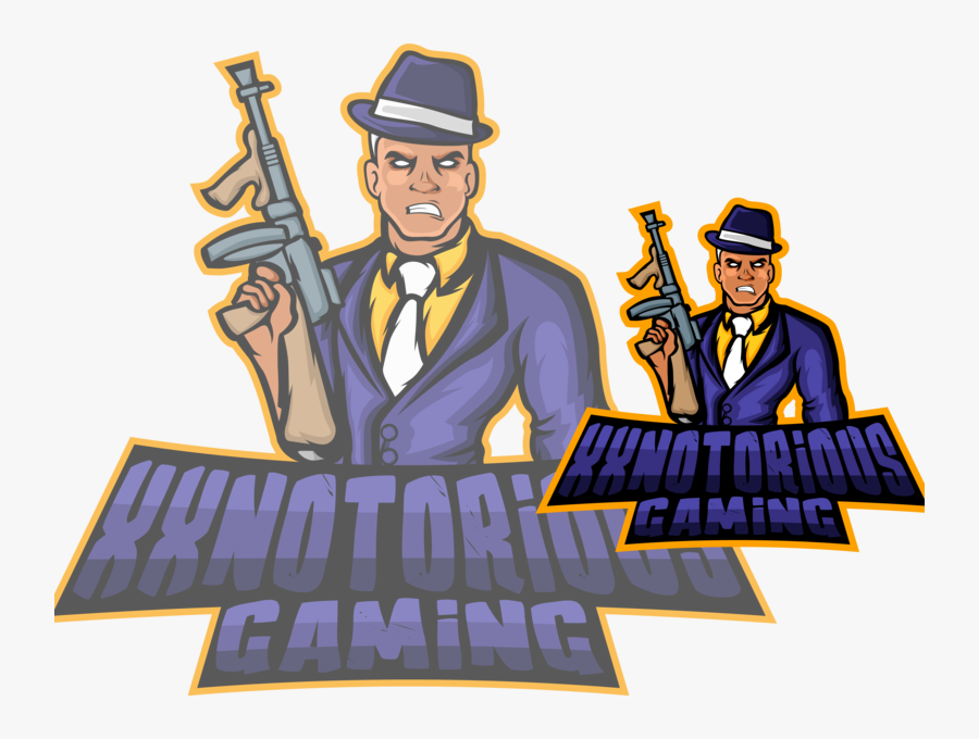 Gangster Typography Branding Logoeport Logoillustration - Cartoon, Transparent Clipart