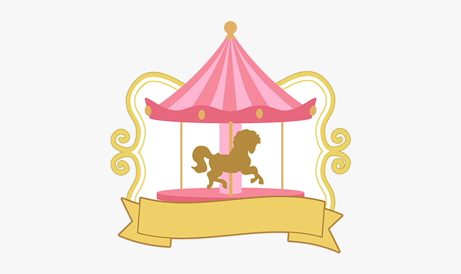 Clip Art Paper Carousel - Tag Pronto Para Imprimir Tema Carrossel, Transparent Clipart