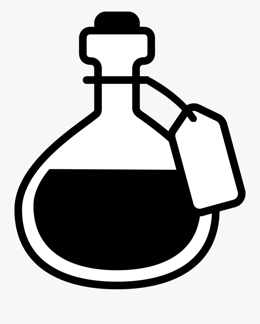 Brew Potion Alchemy Free Picture - Potion Black And White, Transparent Clipart