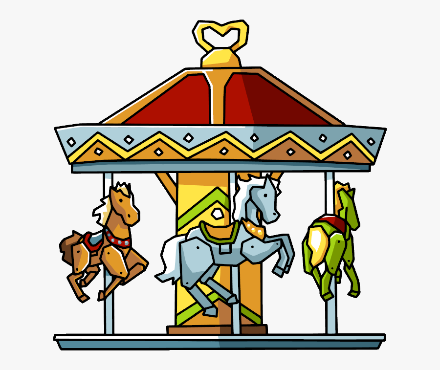 Carousel - Cartoon Carousel Png, Transparent Clipart