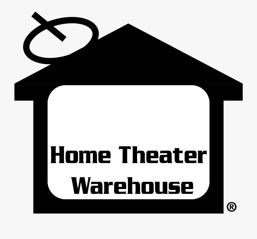 Satellite Home Theater Warehouse Logo Black And White - Sign, Transparent Clipart