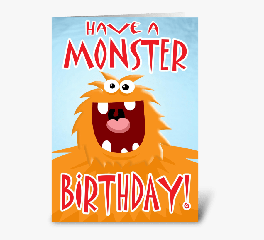 Monster Birthday Card Greeting Card - After Hours Cigarros, Transparent Clipart