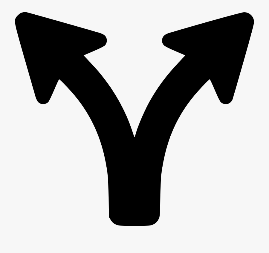 Transparent Banana Split Png - Split Road Road Signs, Transparent Clipart