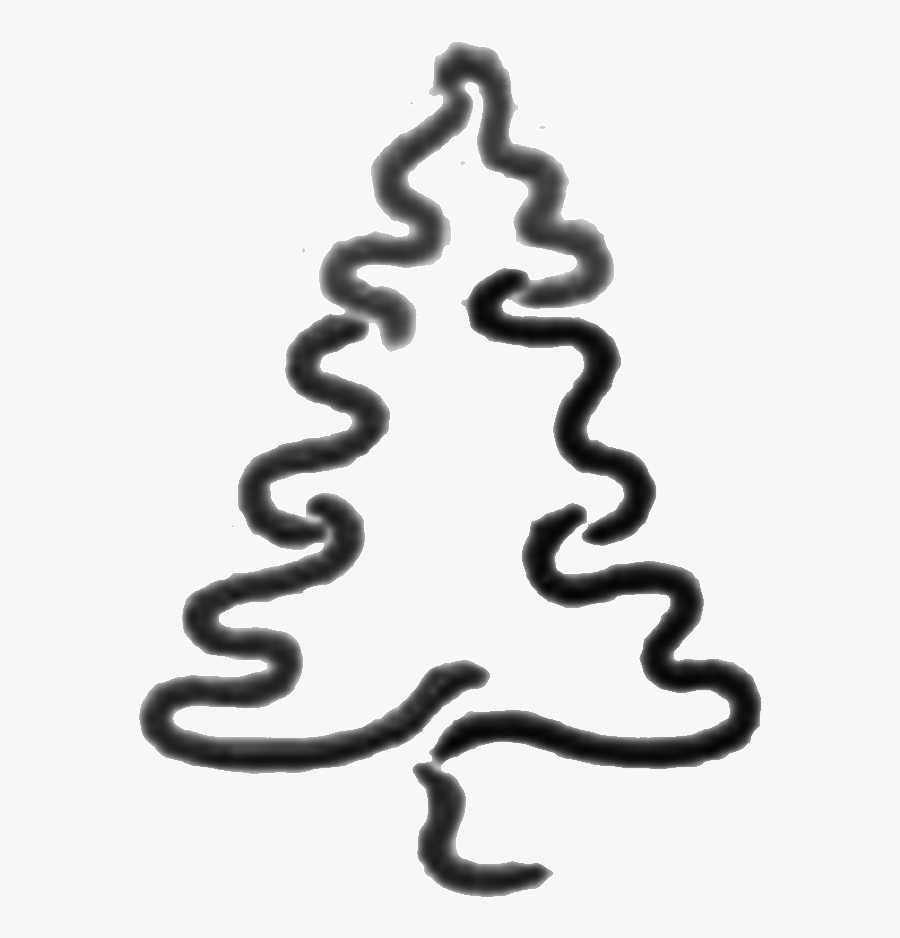 Christmas Tree Outline - Illustration, Transparent Clipart