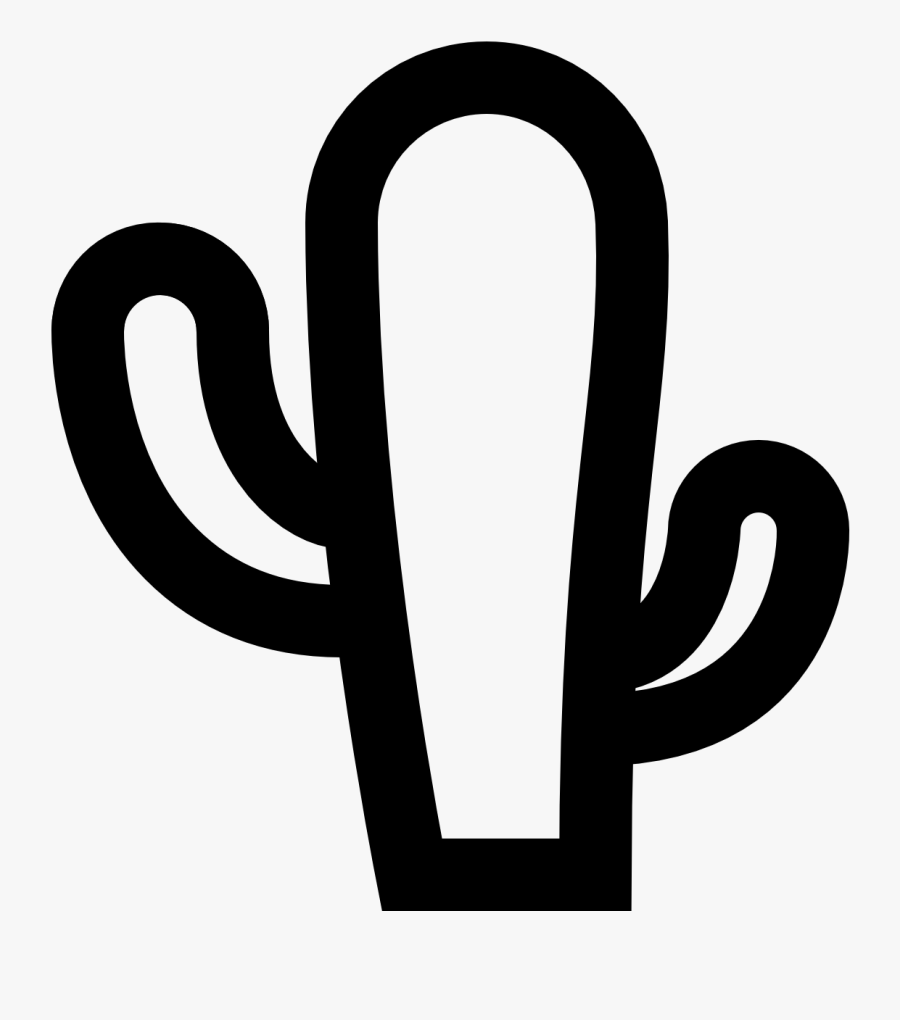 Transparent Cactus Silhouette Png - Cactus Icon Transparent Background, Transparent Clipart