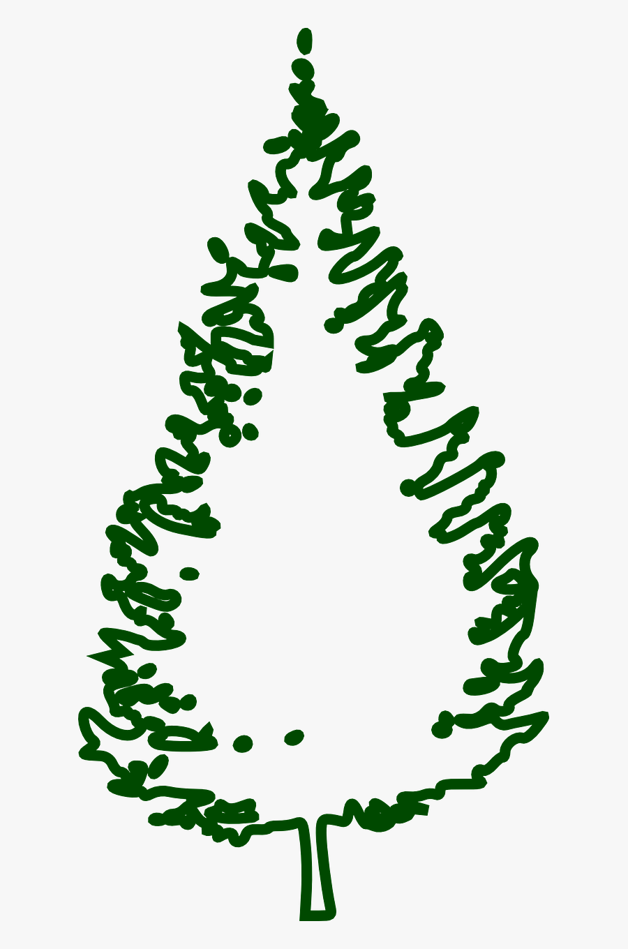Fir Tree Conifer Tree Forest Png Image - Christmas Tree Outline Png, Transparent Clipart