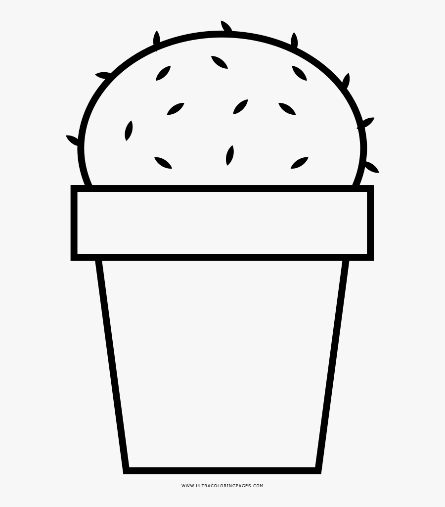 Cactus Coloring Page - Dibujos De Un Brazo Mecanico, Transparent Clipart