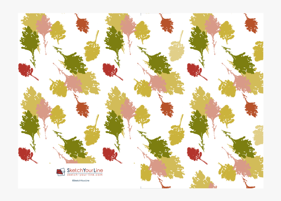 Leaves Pattern Rectangular Greeting Cards "
 Class= - Illustration, Transparent Clipart