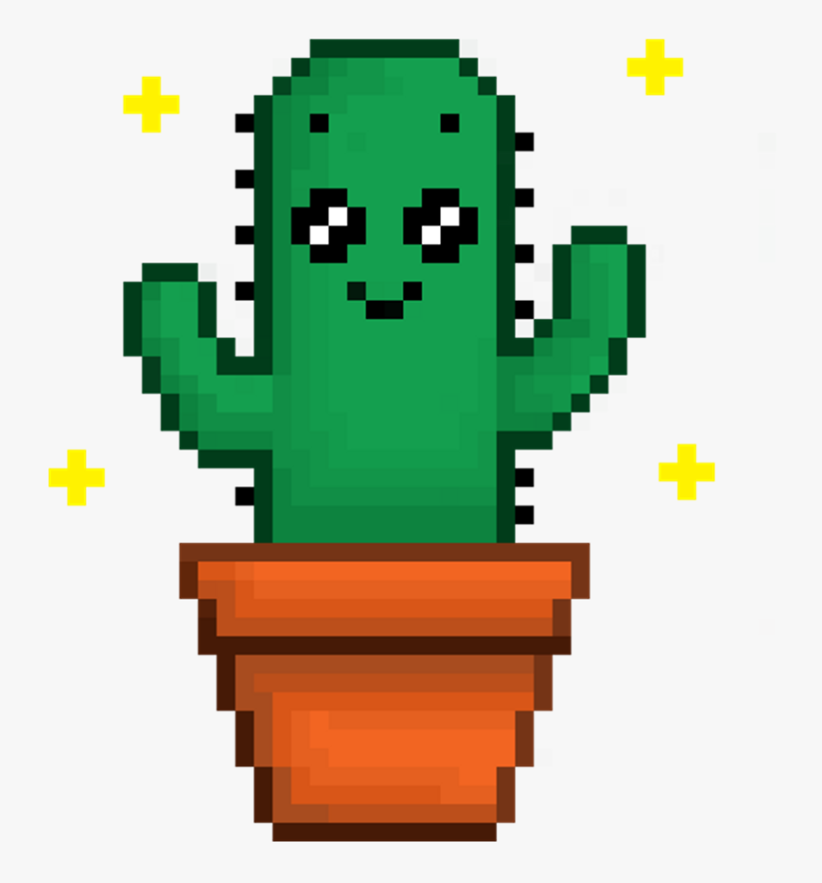 Pixel Cactus Png Clip Black And White Stock - Transparent Dragon Quest Gif, Transparent Clipart