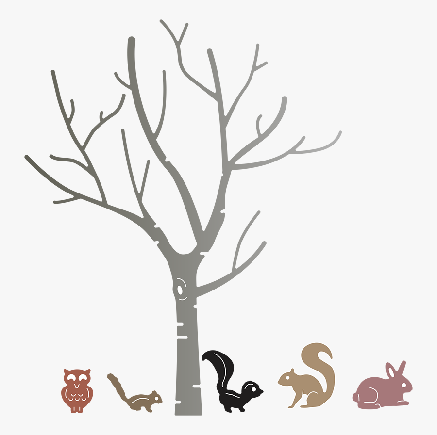 B With Cute Critters Cheery Lynn Designs - Cute Tree Designs, Transparent Clipart