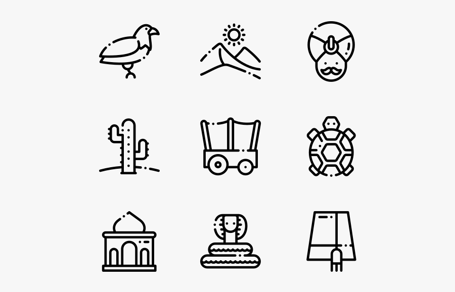 Desert - Award Png Black And White, Transparent Clipart