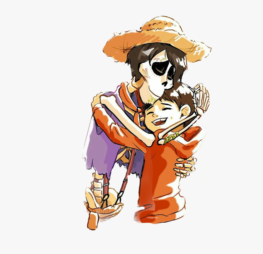 #coco #freetpedit #family #familia #recuerdame #rememberme - Coco Fanfic Hector Miguel Hug, Transparent Clipart