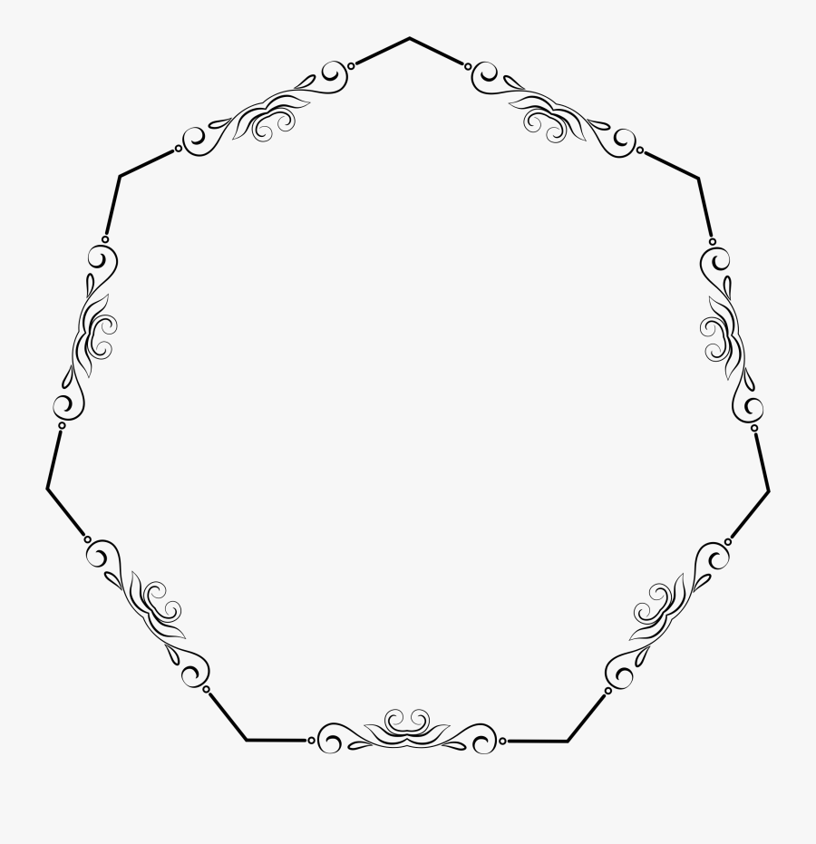 This Free Icons Png Design Of Elegant Flourish Frame - Line Art, Transparent Clipart