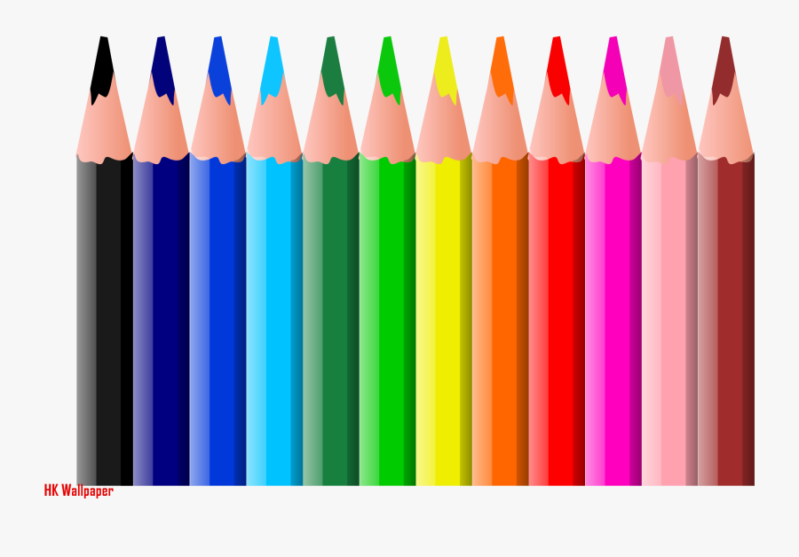 Elegant Color Pencil Crayons - Clip Art Colored Pencils, Transparent Clipart