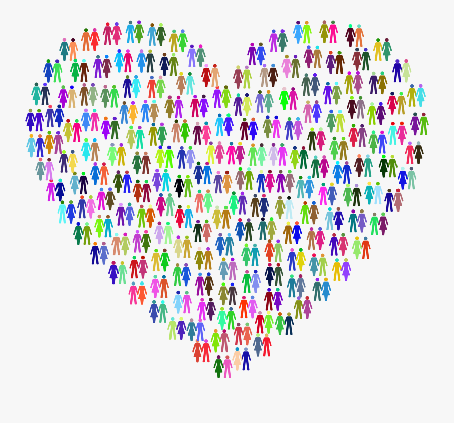 Prismatic Human Cooperation Heart Clip Arts - Math For Kids, Transparent Clipart